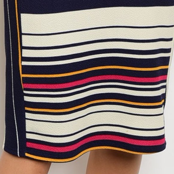 stripe midi sheath dress - Picture 6 of 8